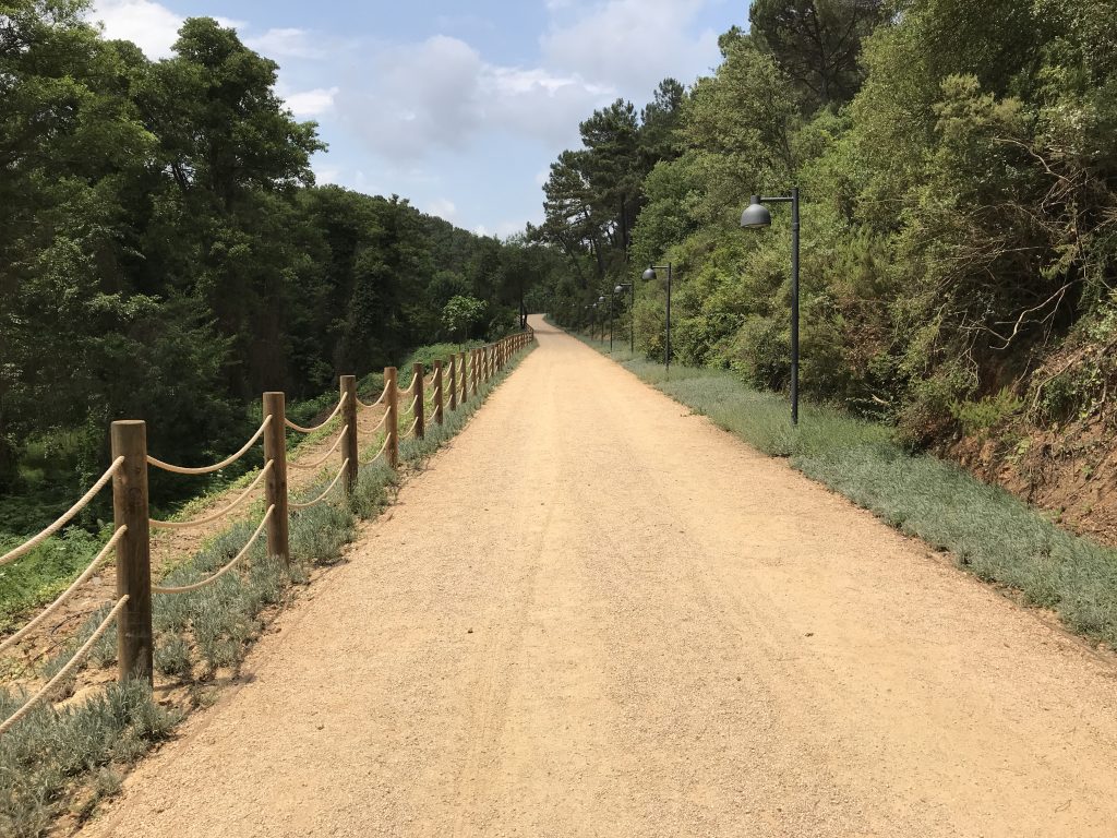 Walking trail surrounded by nature at Ataturk Urban Park in Sarıyer Istanbul