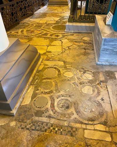 Byzantium Mosaics on the floor of Orhan gazi Tomb