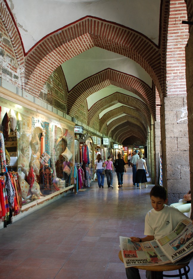 Ottoman arcaded galleries at Koza Han Bursa