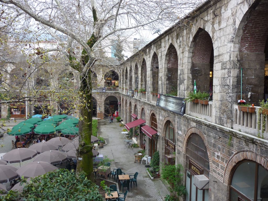 Ottoman arcaded galleries at Koza Han Bursa